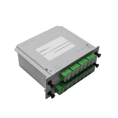 অপটিক ফাইবার 1260-1650nm FTTH PLC স্প্লিটার 1x4 1x8 1x16 1x32 1x64